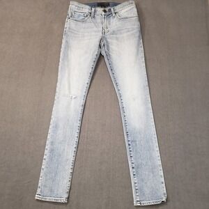 J Brand Skinny Jeans Womens 28 Blue Light Wash Distressed Stretch JB000199